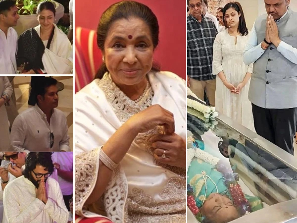 آشا بھوسلے کی آخری رسومات، بھارتی شوبز اور اسپورٹس شخصیات کی بڑی تعداد میں شرکت