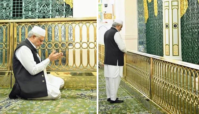 مدینہ منورہ: اسحاق ڈار کی مسجد نبوی ﷺ میں حاضری، پاکستان اور امتِ مسلمہ کے لیے خصوصی دعائیں